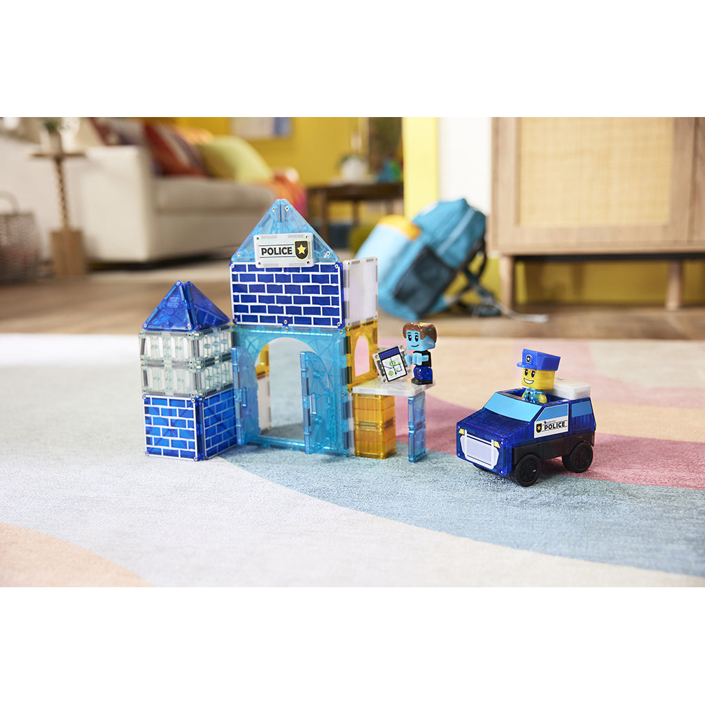 Magna-Tiles Magnetisk byggesæt, Politistation 36 dele