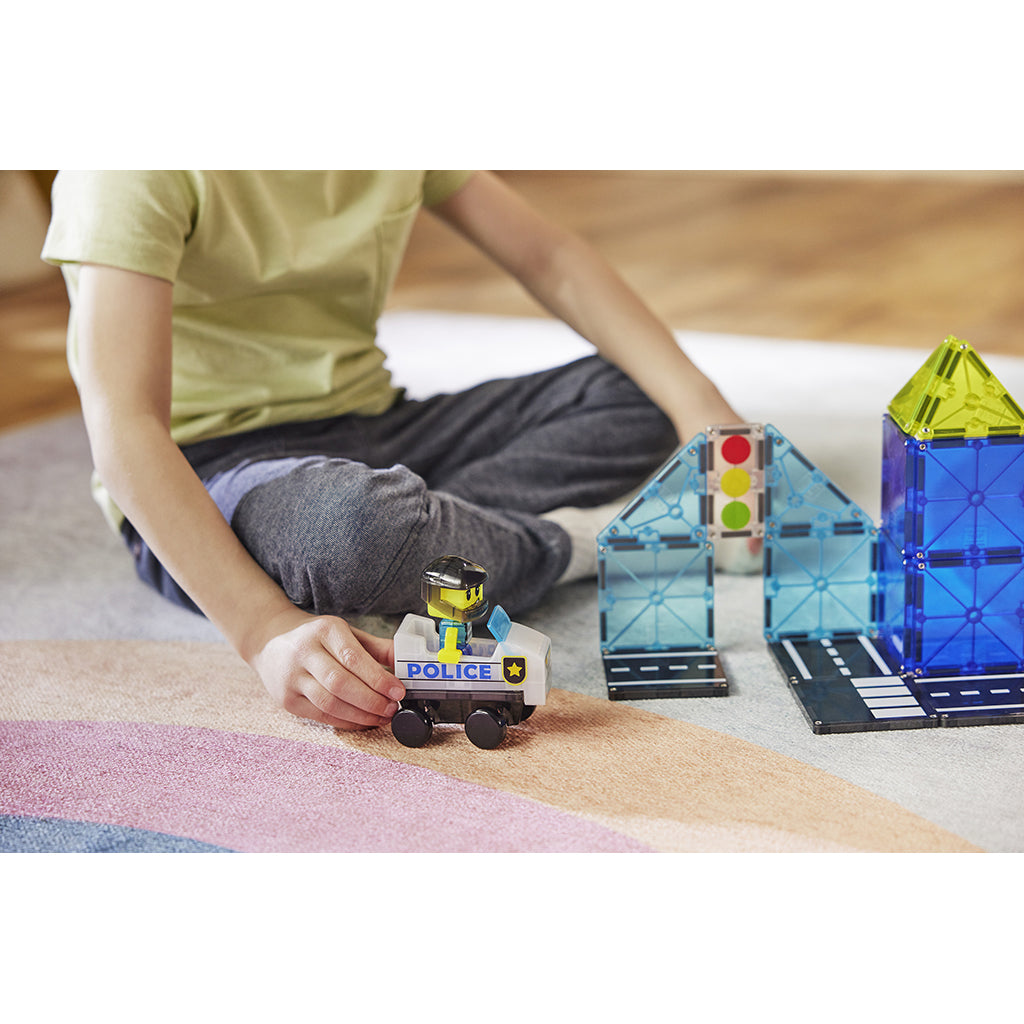 Magna-times Magnetisk Byggesæt, Politipatrulje - 20 dele