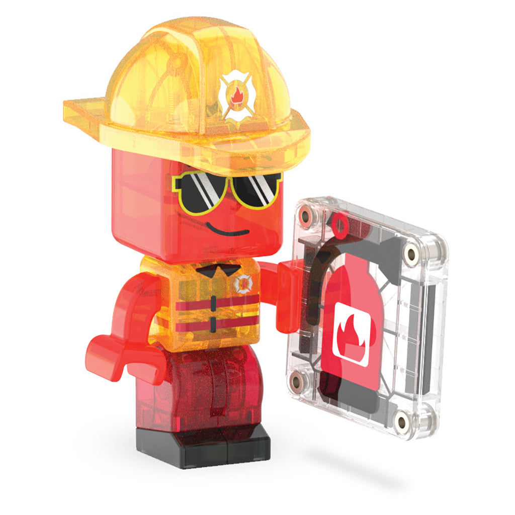 Magna-Tiles Magnetisk byggesæt, Brand- og redningsstation - 27 dele