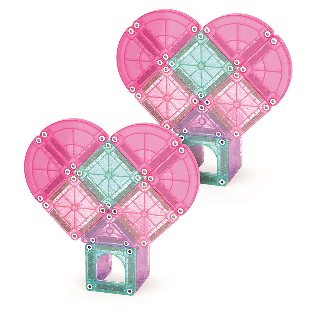 Magna-Tiles magnetisk byggesæt, Heart to Heart, rejsesæt m. 26 dele
