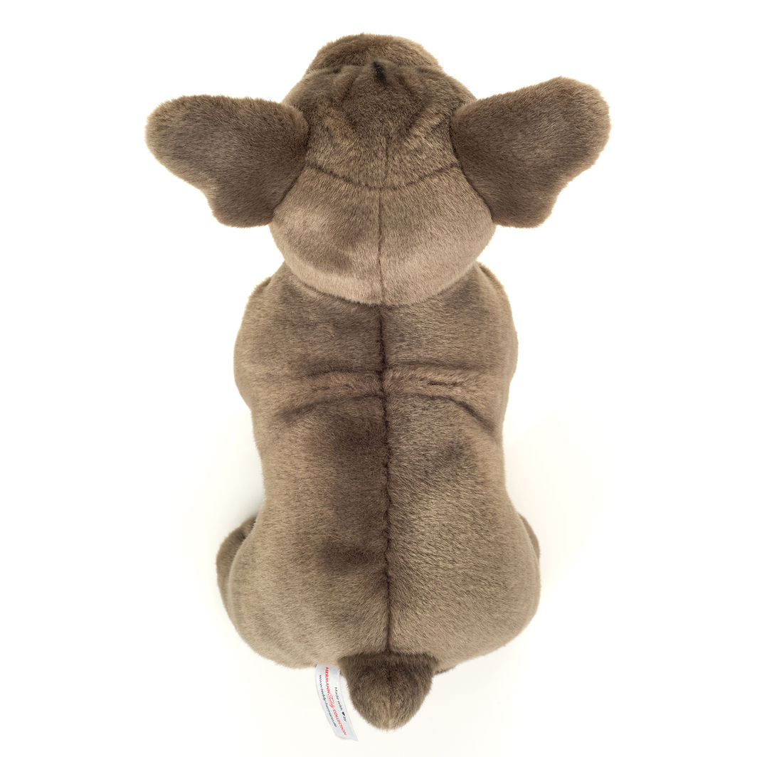Teddy Hermann bamse, Stående fransk bulldog, grå -  30 cm