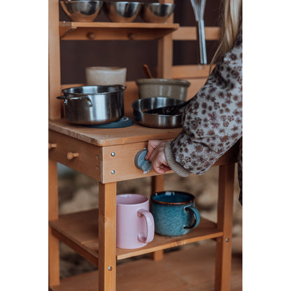 Mamamemo Mudkitchen, udekøkken i træ til leg med mudder