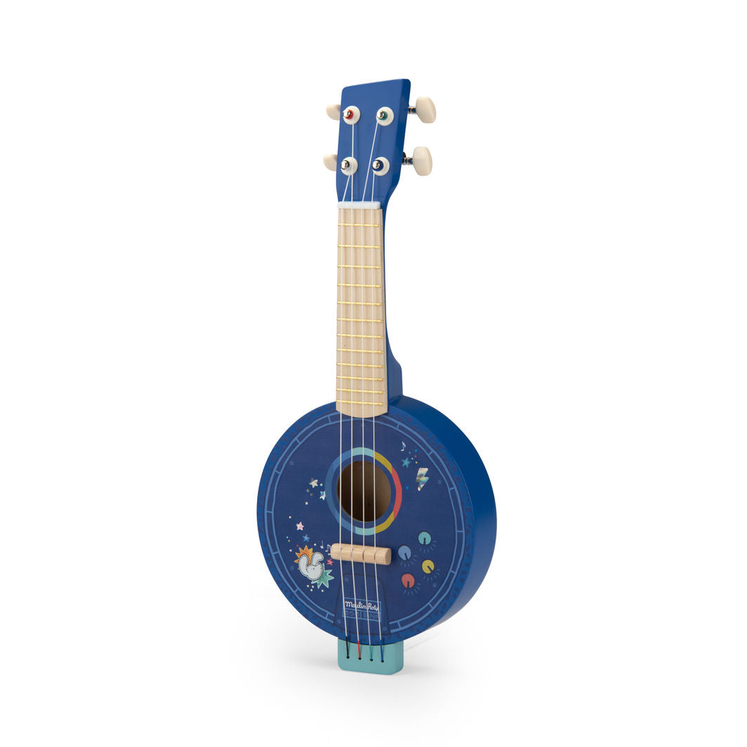 Moulin Roty Musikinstrument, Banjo - Puce &amp; Pilou