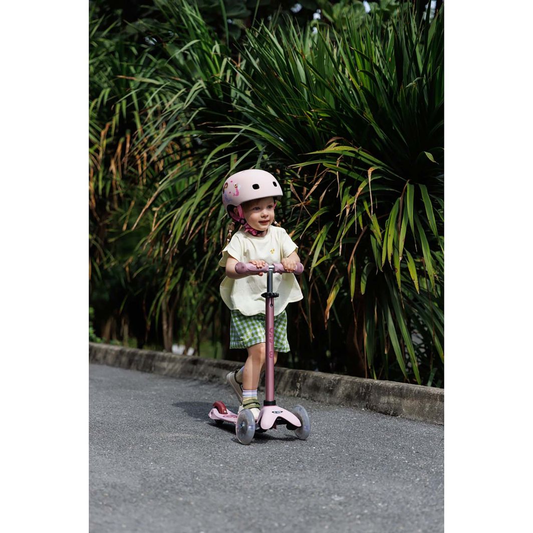 Micro løbehjul, Mini Deluxe LED, Rock &amp; Go - Dusty Rose