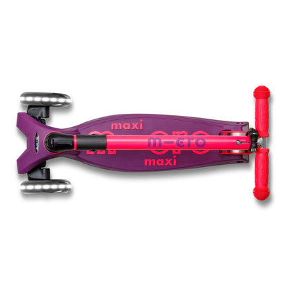 Micro Løbehjul, Maxi Deluxe LED - Neon Ultra Pink