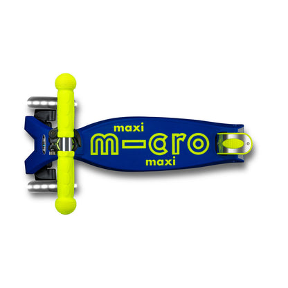 Micro løbehjul Maxi Deluxe Foldbar LED, Neon Canary Yellow