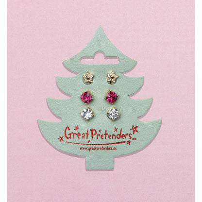 Great Pretenders, 3-pak clip-on øreringe - Jul