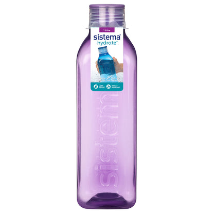 Sistema drikkedunk, Square bottle, 1 L - Misty purple