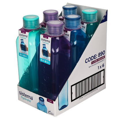 Sistema drikkedunk, Square bottle, 1 L - Misty purple
