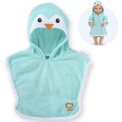 Corolle dukketøj, badeponcho pingvin - 36 cm