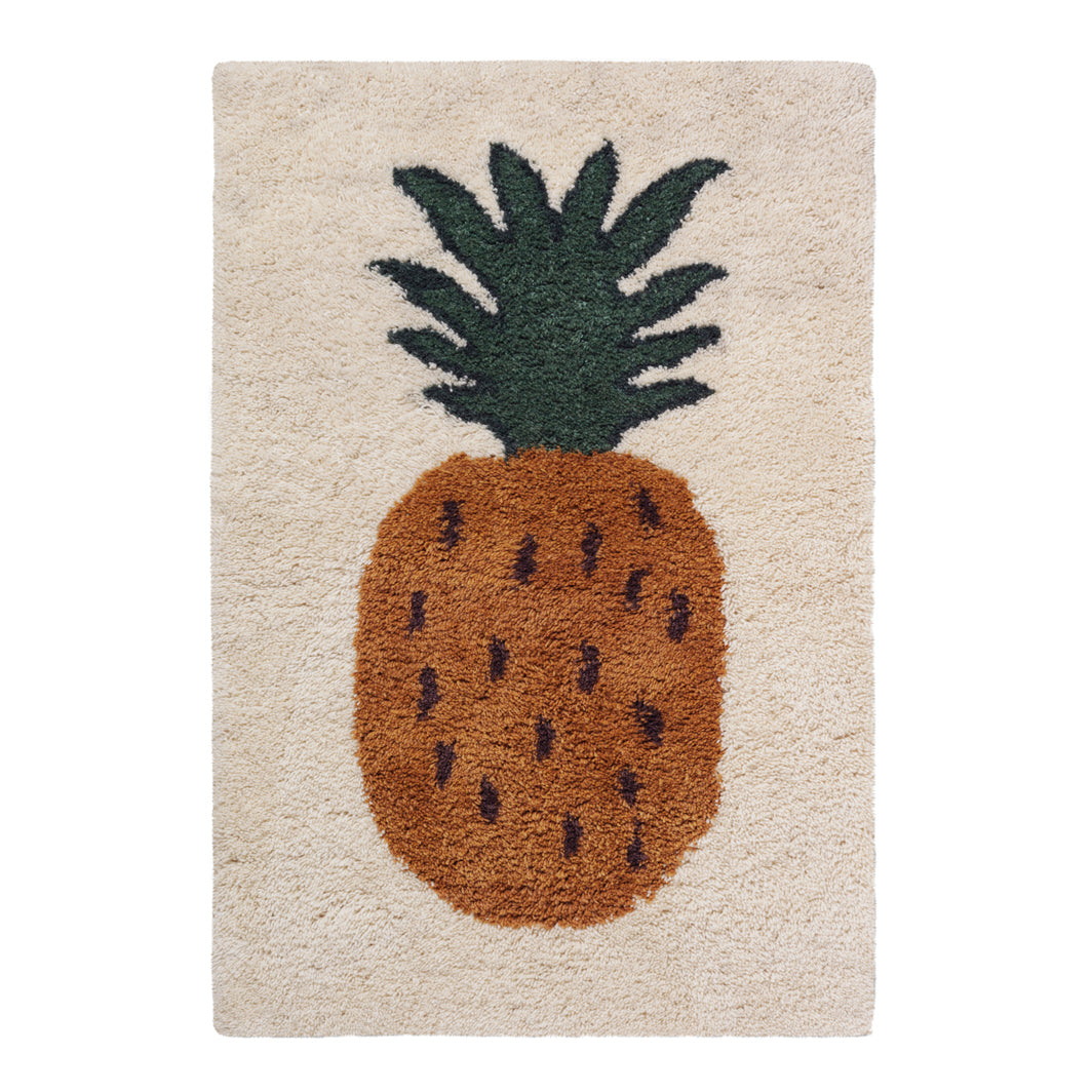 ferm Living gulvteppe i ull, Ananas - Small