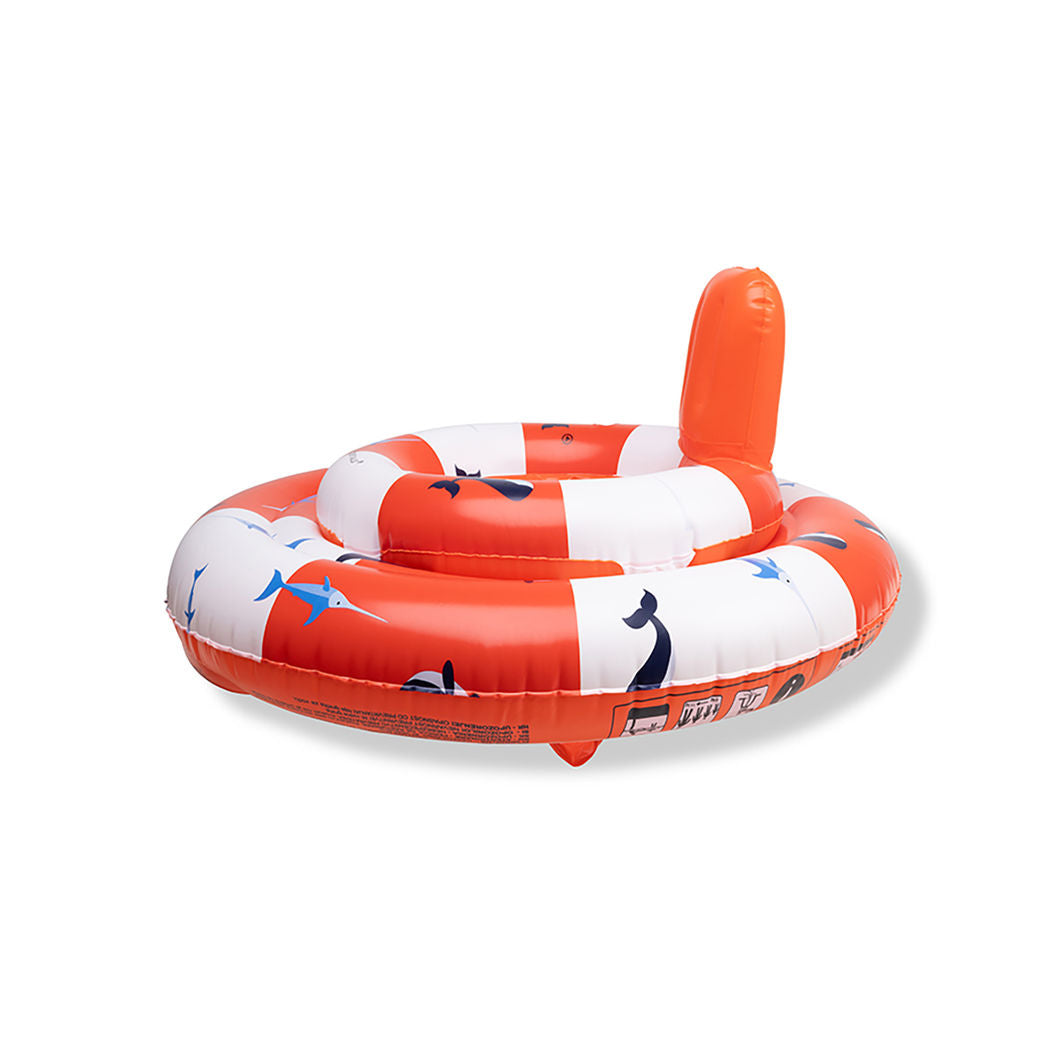 Swim Essentials, Baby badering m rygstøtte, 0-1 år - Ocean Stripes