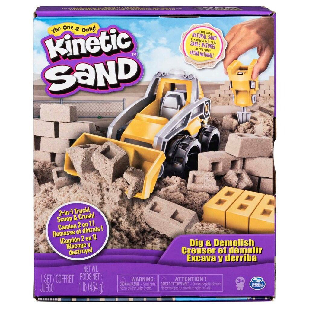 Kinetic Sand Dig &amp; Demolish set, Lav din egen byggeplads