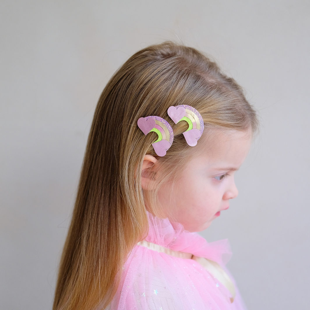 Mimi &amp; Lula 2 hårspænder, Rainbow My Little Unicorn