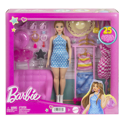 Barbie Classic stylist med 2 sæt tøj og masser af tilbehør