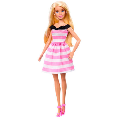 Barbie dukke Fashionista dukke, Pink og hvidstribet kjole