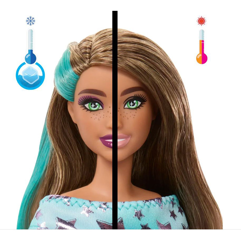 Barbie Party Unboxed dukke m. brunt hår og 10 overraskelser