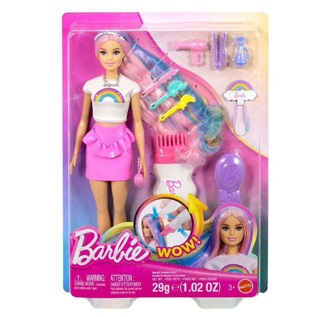 Barbie Rainbow Sparkle Hair dukke