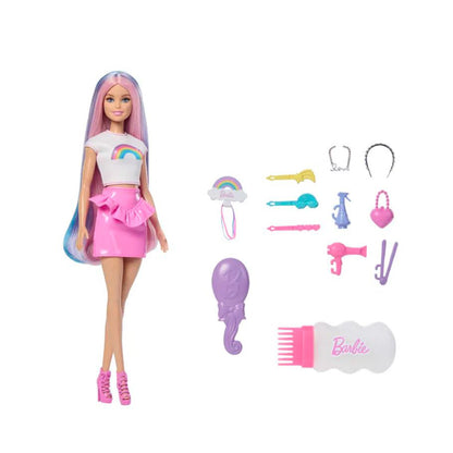 Barbie Rainbow Sparkle Hair dukke