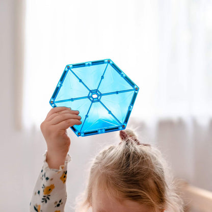 Connetix Geometry Pack, Magnetisk byggesæt m. 30 dele - Rainbow