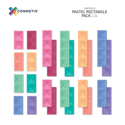 Connetix Ractangle Pack - magnetsæt 24 dele - pastel