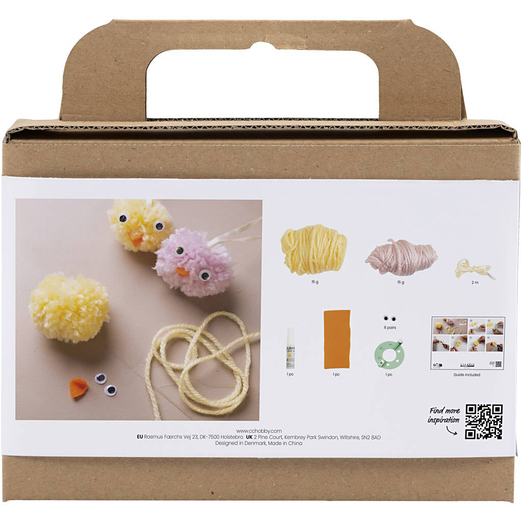 Mini DIY Kit pompon kyllinger