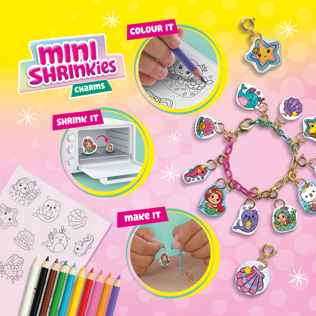 SES Creative Krympeplast, Mini Shrinkies - Charmerende havvenner