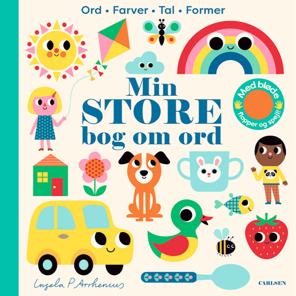 Min STORE bog om ord illustration med farverige billeder til små børn