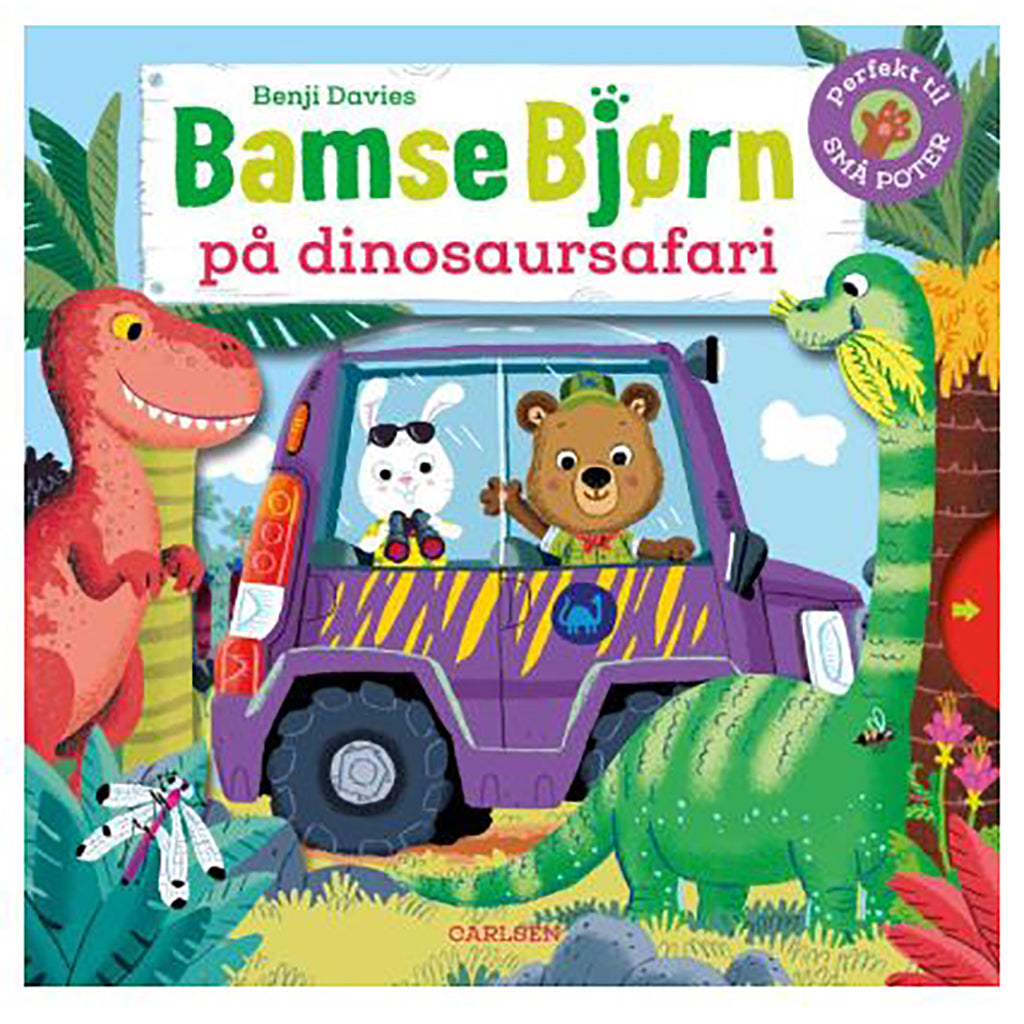 Forlaget Carlsen, papbog - Bamse Bjørn på dinosaursafari