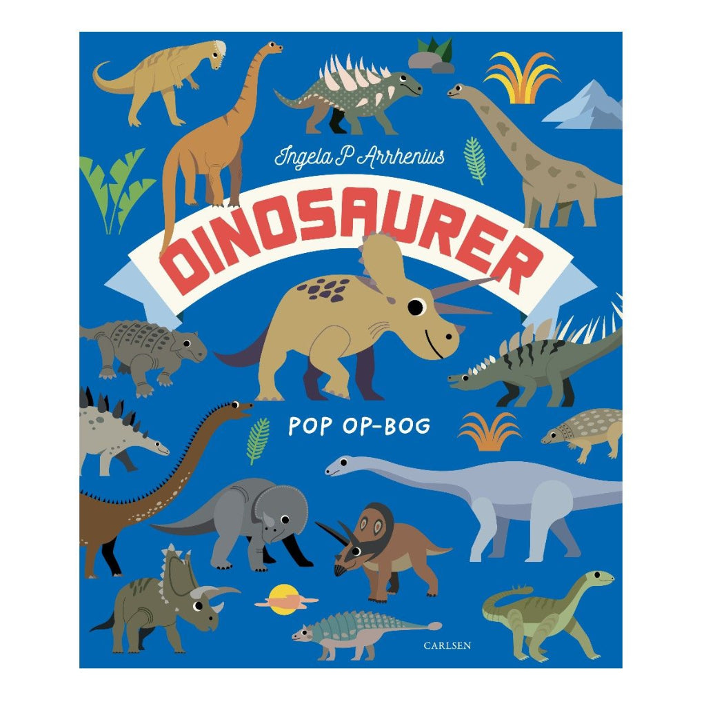 Dinosaurer pop-op bog fra Carlsen Forlag