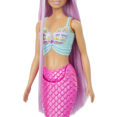 Barbie havfruedukke m. langt hår