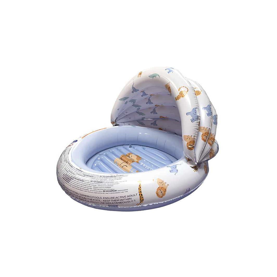 Swim Essentials, Badebassin med skygge 100 cm - Wild Life Canopy