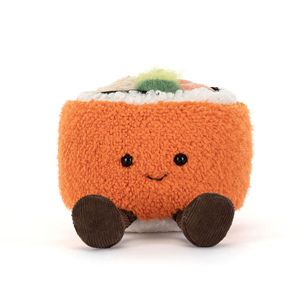 Jellycat bamse, Amuseables Codhi Californian sushi rulle - 9 cm