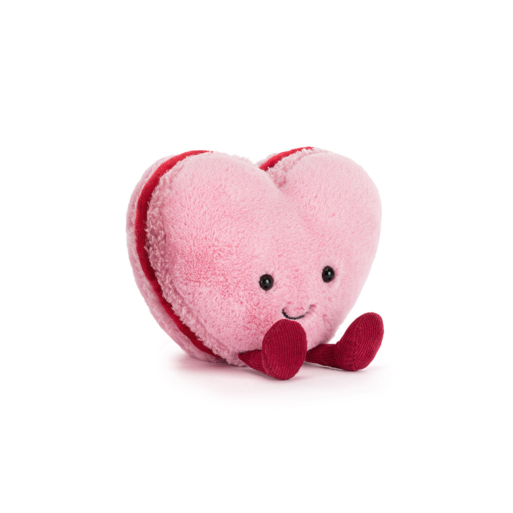 Jellycat bamse, Amuseables Arlette Heart Macaron, pink - 13 cm