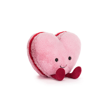 Jellycat bamse, Amuseables Arlette Heart Macaron, pink - 13 cm