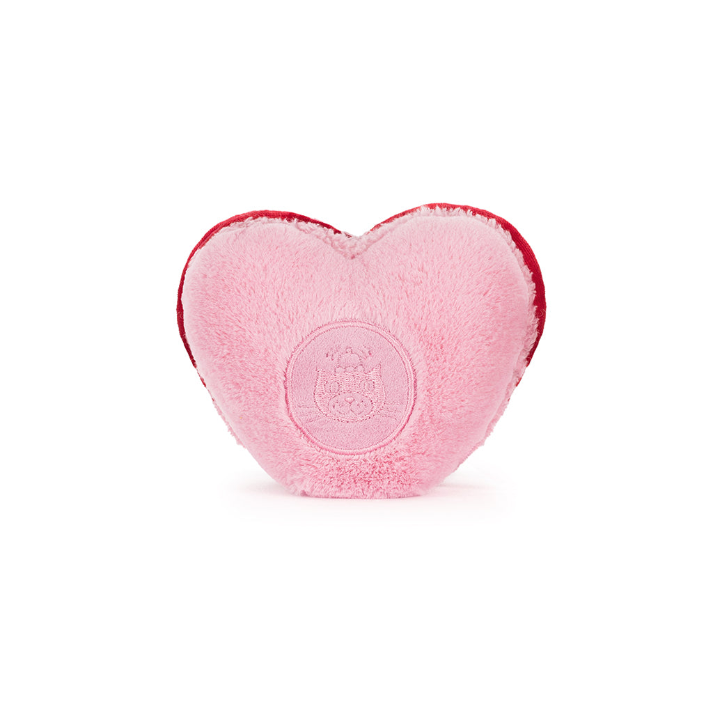 Jellycat bamse, Amuseables Arlette Heart Macaron, pink - 13 cm