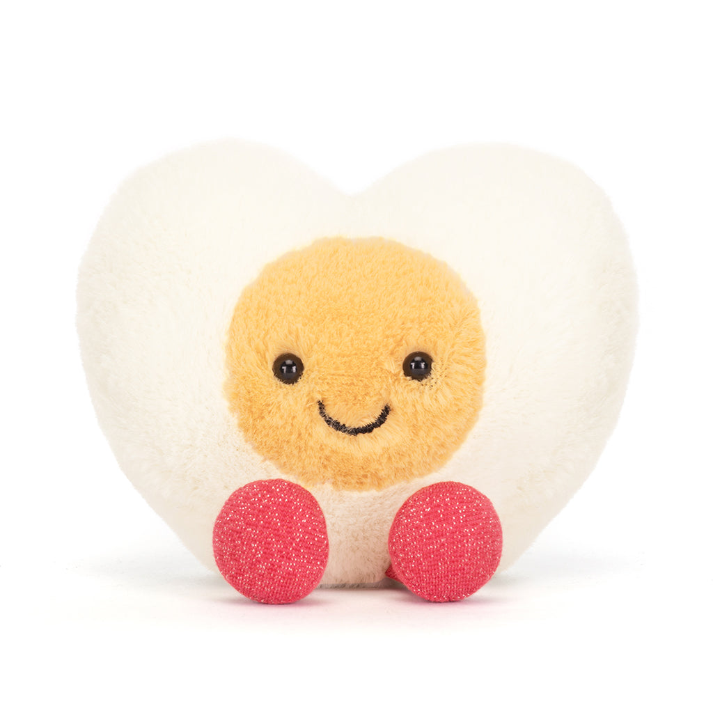 Jellycat bamse, Amuseables Heart boiled egg - 12 cm
