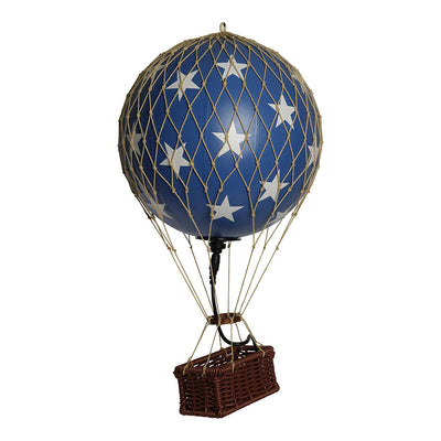 LED Luftballon, Blue stars - 18 cm