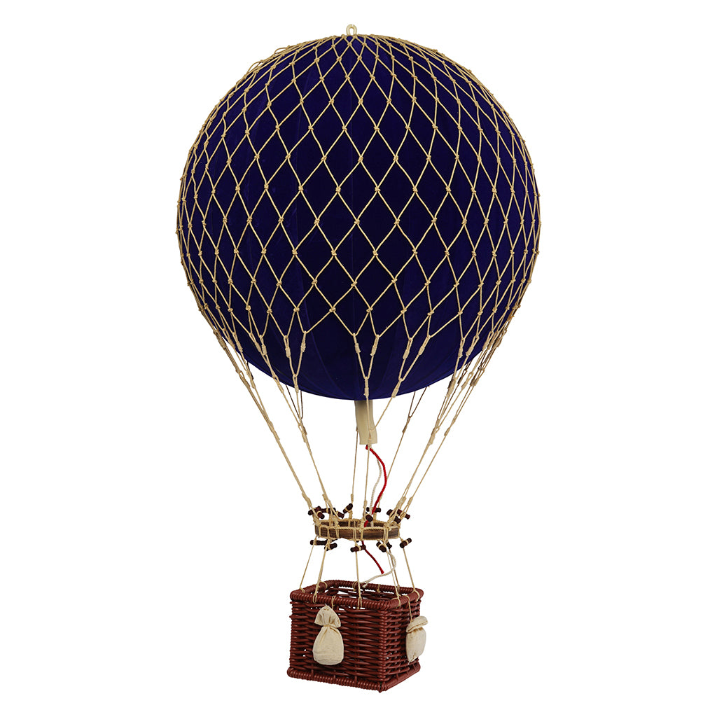 Luftballon, fløjlsblå - H: 56 x D: 32 cm