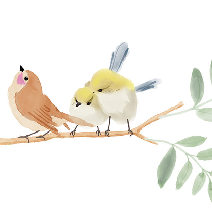 Mimi Lou wallsticker frise, Fuglekvidder