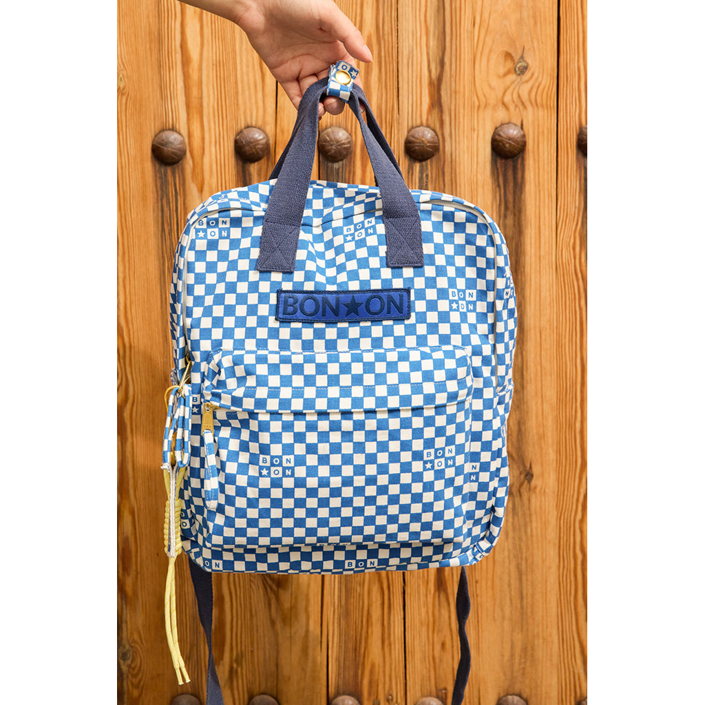 Bonton rygsæk, mellemstor - Damier Bleu