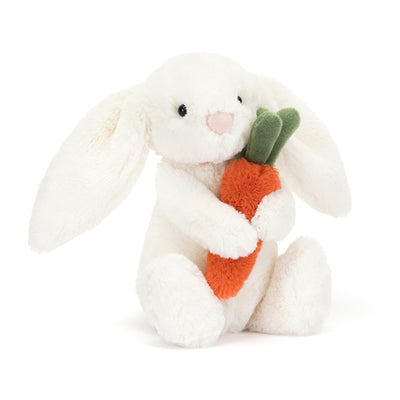 Jellycat bamse, Bashful kanin, creme gulerod - 18 cm