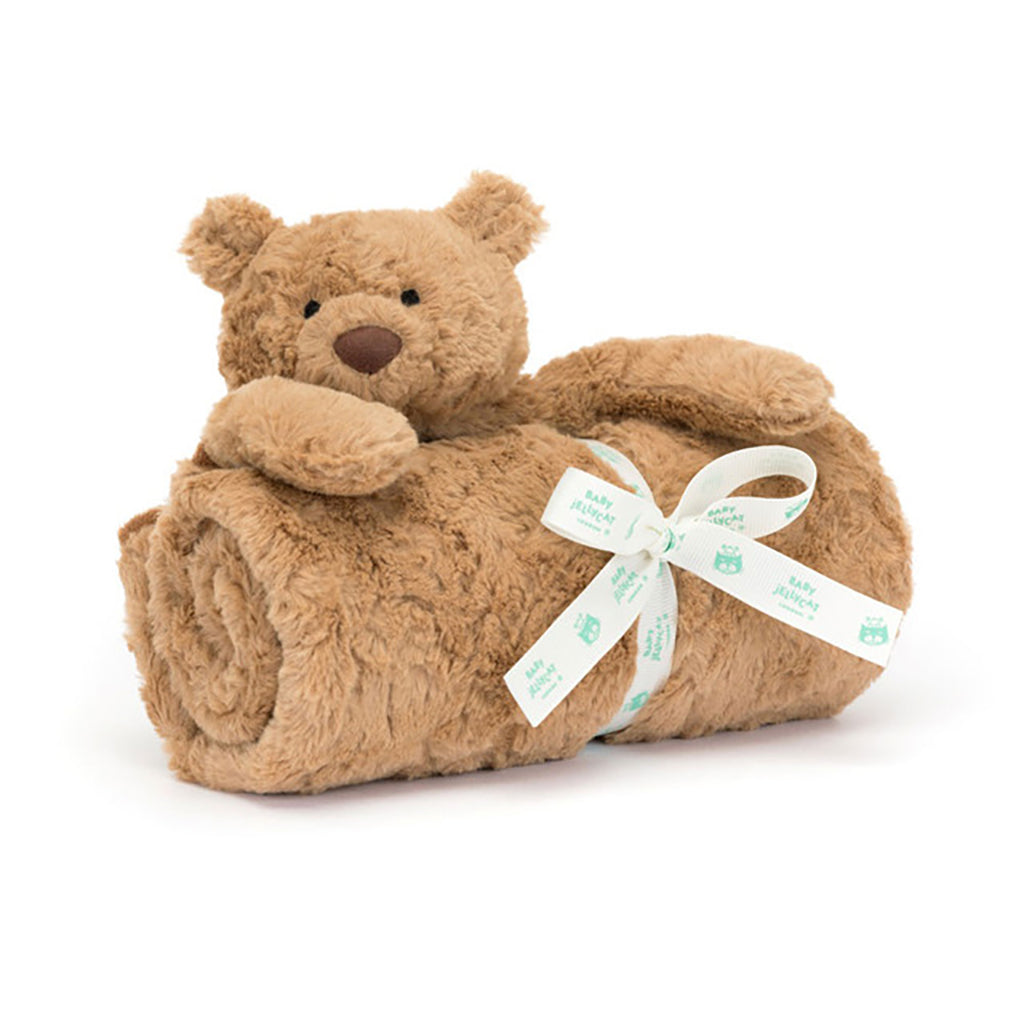 Jellycat tæppe m Bartholomew bjørn, Bear Blankie - 56 x 70 cm