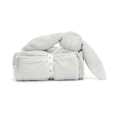 Baby Jellycat tæppe, Bashful kanin, silver - 56 cm