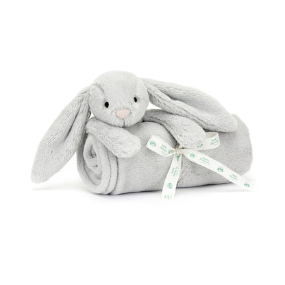 Baby Jellycat tæppe, Bashful kanin, silver - 56 cm
