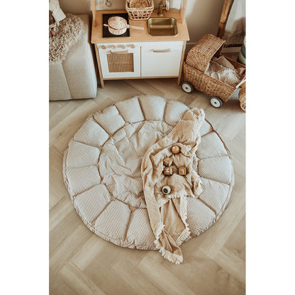 Play&amp;Go Bloom, Tre-i-én babytæppe, økologisk - Stripes blue