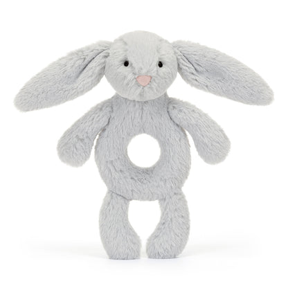 Baby Jellycat ring rangle, Kanin, silver - 15 cm