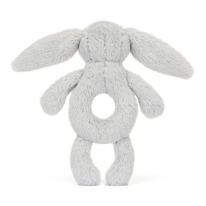 Baby Jellycat ring rangle, Kanin, silver - 15 cm