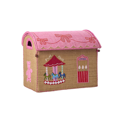 Rice kurvehus til opbevaring, Pink - Fun Fair Theme