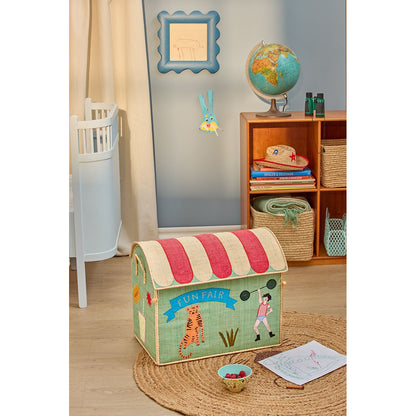 Rice kurvehus til opbevaring, Blå - Fun Fair Theme